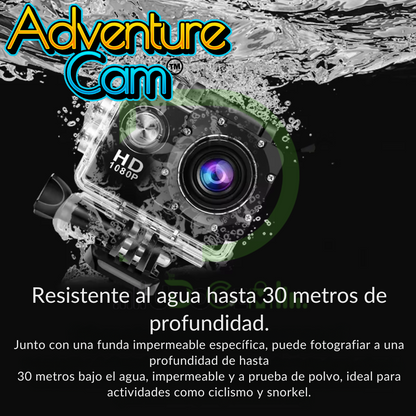 AdventureCam™ Camara  Deportiva Sumergible FULL HD