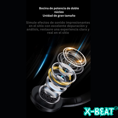 X-Beat™ Audifonos Plegables portatiles con Bluetooth