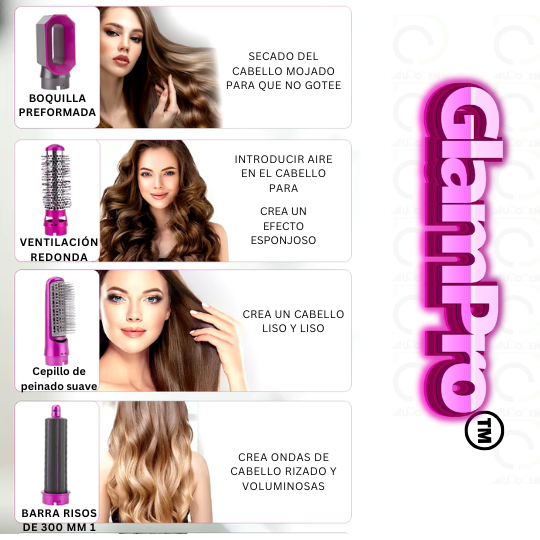 GlamPro™ Secador De Pelo 5en1 Multifunción