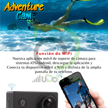 AdventureCam™ Camara  Deportiva Sumergible FULL HD